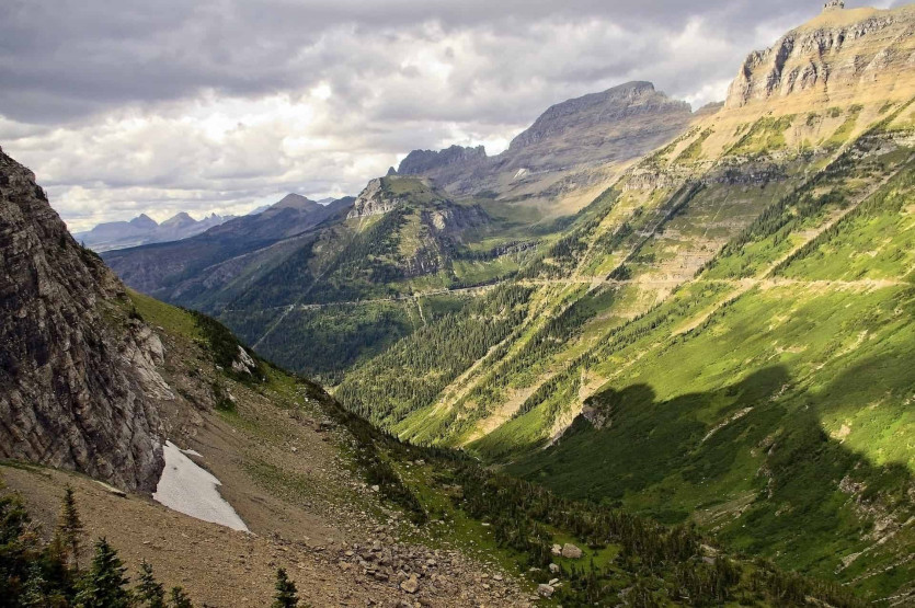 places to visit in montana - Most Authentic Places to Visit in Montana Garden Wall and view onto the Going-to-the-sun road at Glacier National Park in Montana, USA.