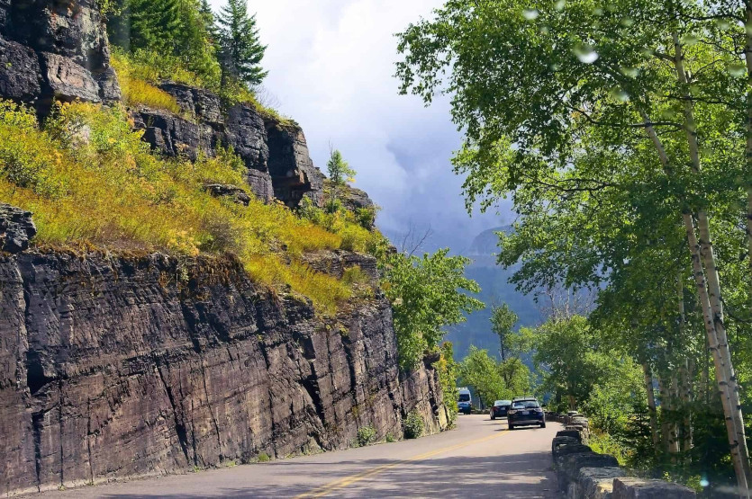 places to visit in montana - Most Authentic Places to Visit in Montana Going-to-the-sun road at Glacier National Park in Montana, USA.