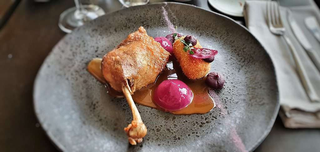 where to eat in Prague - Where to Eat and Drink in Prague Duck at the Mlýnec Restaurant in Prague, Czech Republic.
