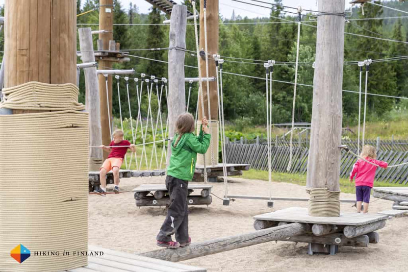 Kids track at Levi Adventure Park in Lapland, Finland.