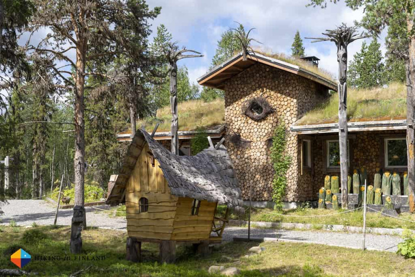 Summer in Lapland - Summer in Lapland: Experience Mountain Biking & Hiking in Levitunturi Pretty buildings at Tonttula in Lapland, Finland.