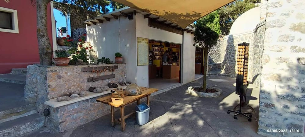 Romantic Sunset Restaurants in Santorini - How to Reserve the Best Romantic Sunset Restaurants in Santorini, Greece Prophet Elias Monastery at the Vegan Food Tour in Santorini, Greece.
