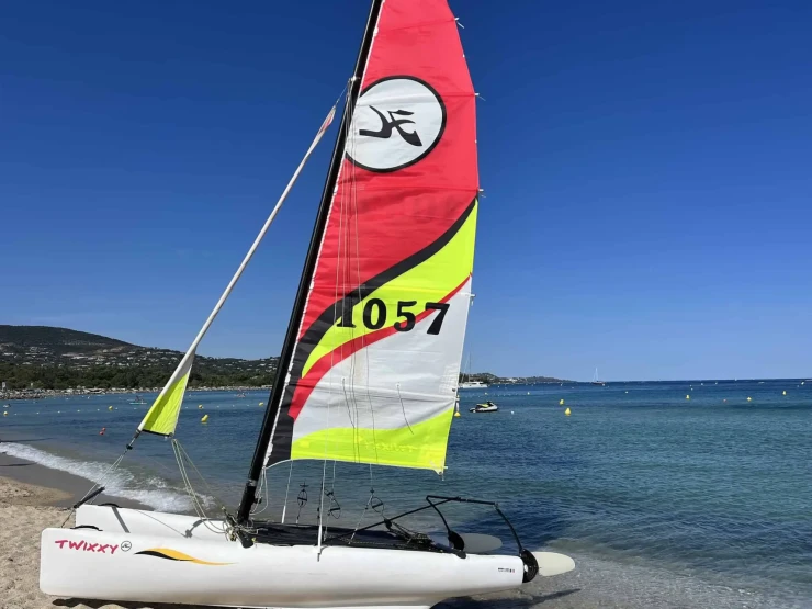 Places on the Cote d'Azur - 6 of the Most Beautiful Places on the Cote d'Azur El Dorado for water sports enthusiasts on the beach in front of the vacation village Prairies de la Mer on the Cote d Azur in France.
