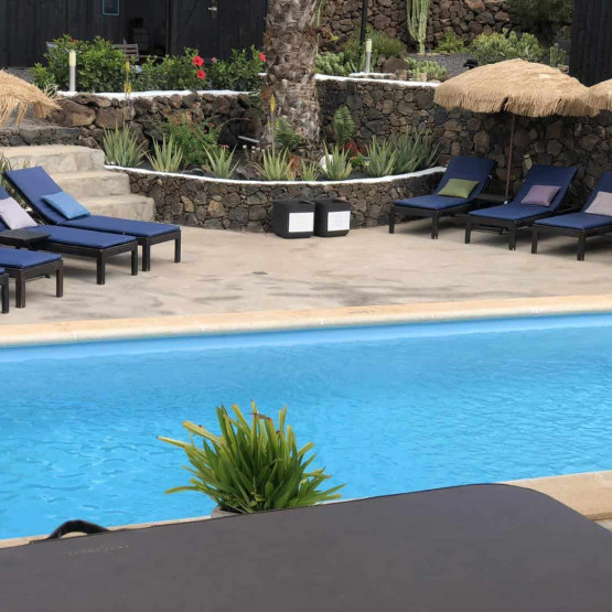 Yoga Retreats in Spain - 3 Unforgettable Yoga Retreats in Spain Pool at the Azulfit Yoga and Pilates Retreat in Fuerteventura, Spain.