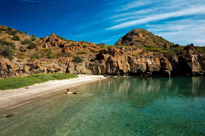 - Sail away to Paradise: Discovering the Hidden Gem of Honeymoon Beach in Baja California Sur Honeymoon Bay on Isla Danzante in Baja California Sur, Mexico. Photo credit Garrett Galvan.