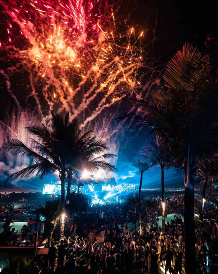 - Explore the Massive Atlas Beach Club in Bali: Party Paradise Awaits Fireworks at the Atlas Night Club in Bali, Indonesia.