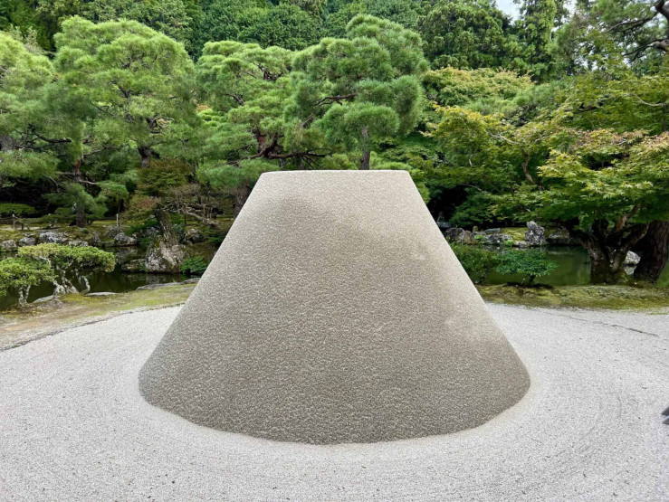 Travel Tips for Tokyo and Kyoto - Top Travel Tips for Tokyo and Kyoto This sand cone symbolizes Mount Fuji - Ginkaku-ji Temple in Kyoto, Japan.