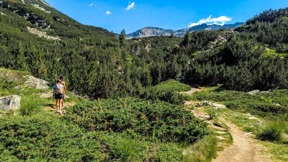 Hiking in the Pirin National Park, Bansko, Bulgaria.