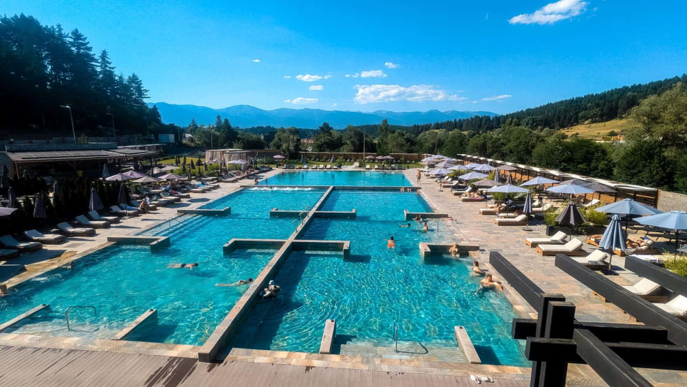 Pool at the Pulse Therme, Bansko, Bulgaria.