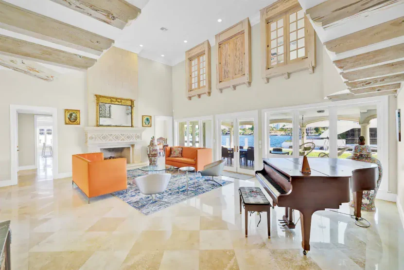 Inside at the Aqua Villa in Miami, Florida, USA.