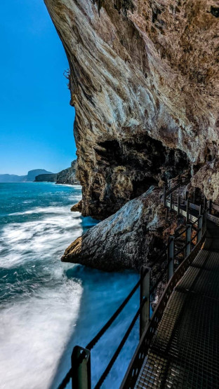 The sea cave Grotta del Bue Marino in Sardinia, Italy.