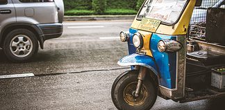 Typical Scams in Bangkok Tuk Tuk in Bangkok, Thailand.