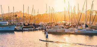 Santa Barbara Travel Guide: Hotels, Restaurants and Attractions Harbor, Stand Up Paddle, Santa Barbara, California, USA