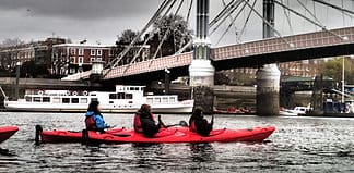 Kayaking on the Thames in London Kayaking on the Thames in London