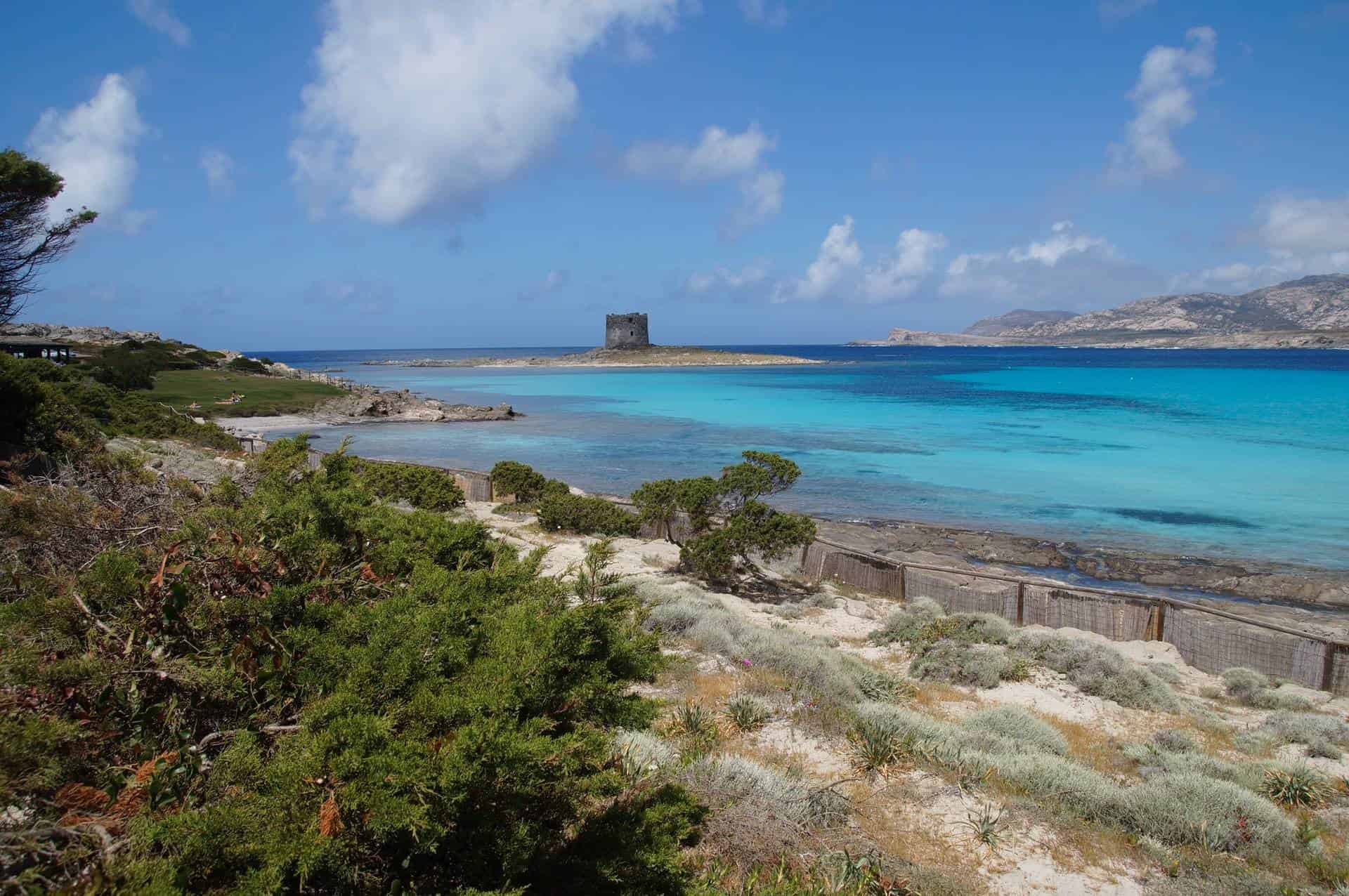 La Pelosa Beach in Sardinia, Italy