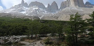 Most Beautiful Places in Chile Mountains at the Torres Del Paine National Park in Chile.
