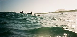Surfing in Fuerteventura, Spain In the waves in Fuerteventura, Spain