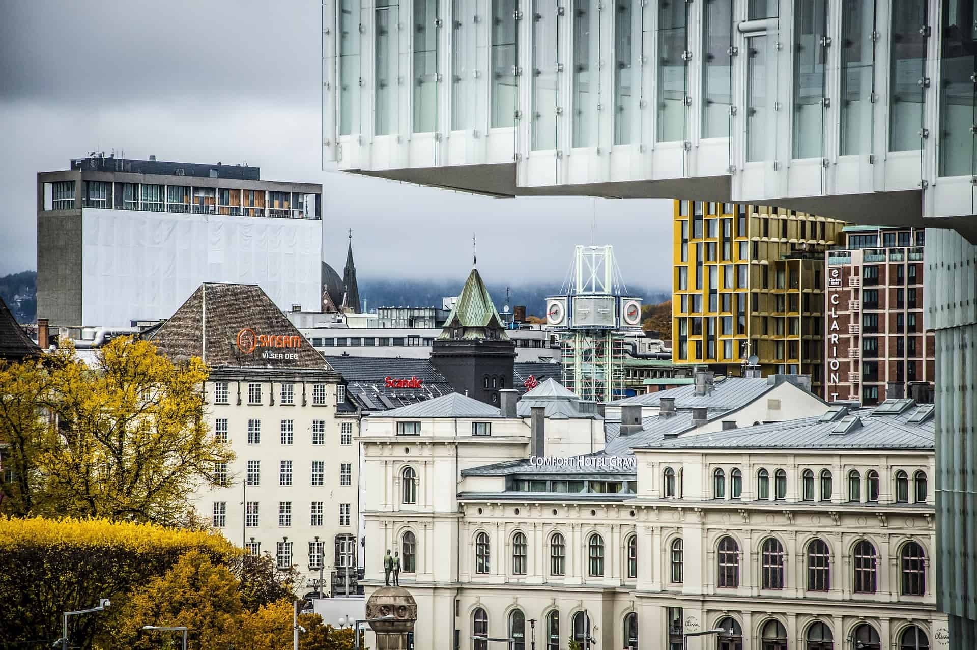 Why Are There No Actual Land Based Casinos in Norway? Buildings in the center of Oslo, Norway.