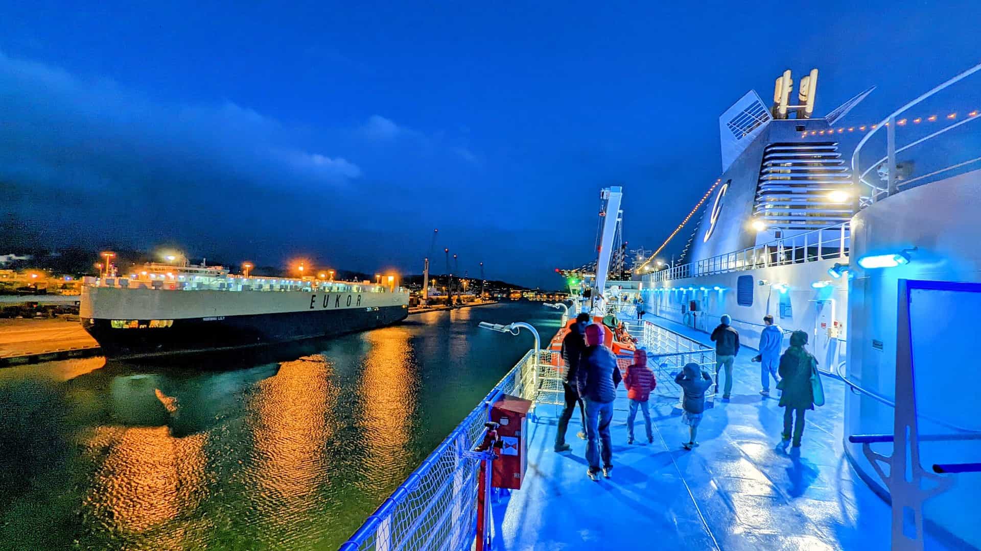 Ferry departure from Livorno to Olbia in Sardinia, Italy.