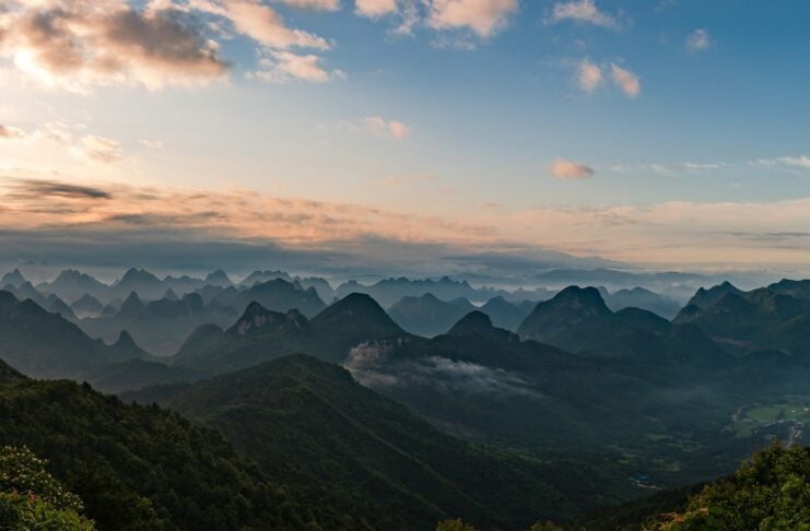 Exploring the Enchanting Guilin: Top Things to Do View from Yao Mountain in Guilin, China.