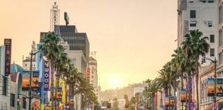 California Dreaming: The Vacation Paradise for Every Taste Hollywood Boulevard in Los Angeles, California, USA.