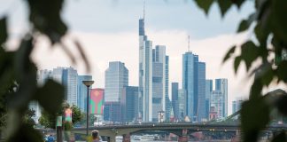 Frankfurt Walking Tour: Must-See Sights in Four Hours River Main and Skyline of Frankfurt.