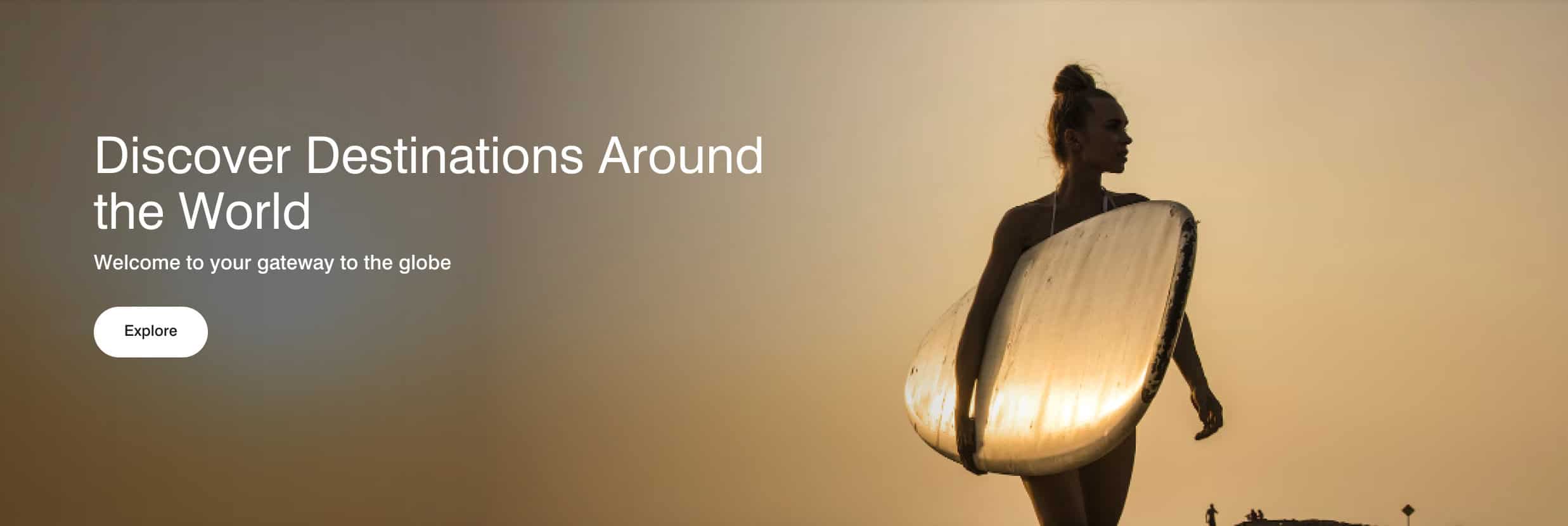 Discover destinations around the world. Marriott banner.