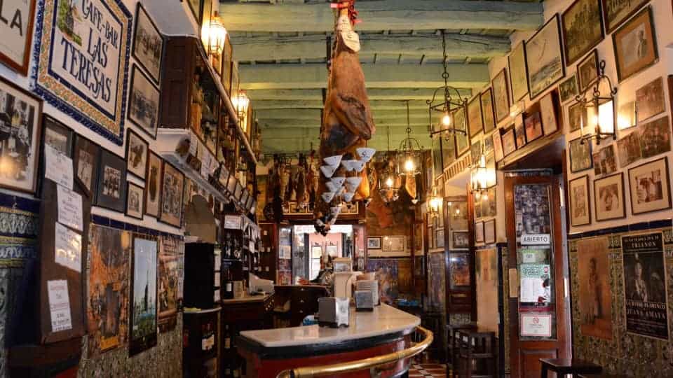 - Discover Seville’s Culinary Heart Through Tapas Black Label jamon iberico at Bar Las Teresas in Seville, Spain.
