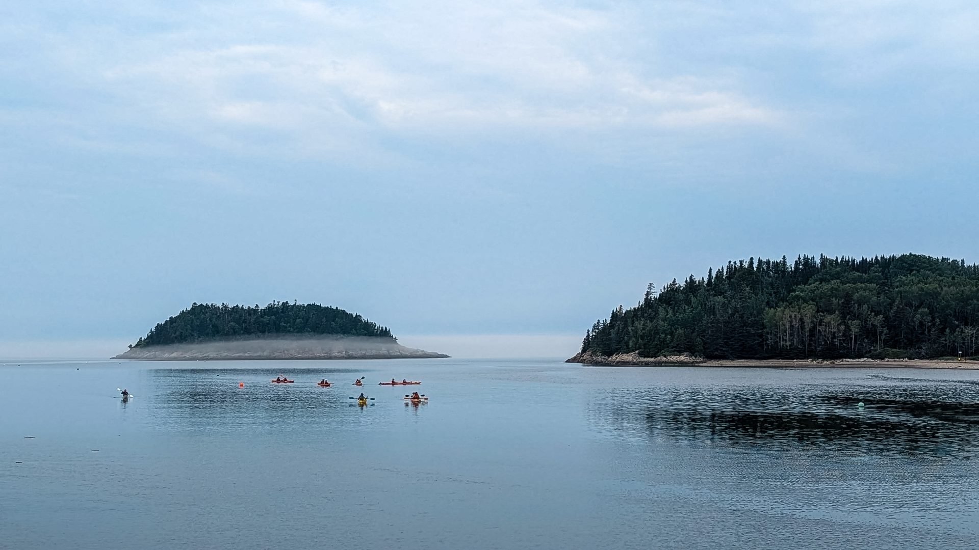 Kayak tour at Aventures Archipel at Parc national du Bic, Quebec, Canada.
