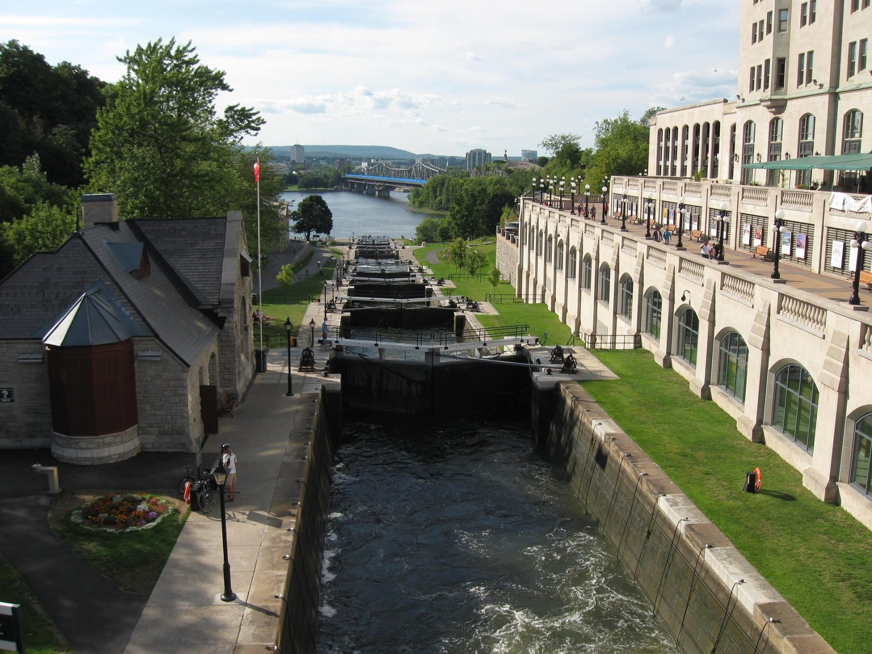 The Rideau Canal in Ottawa, Canada.