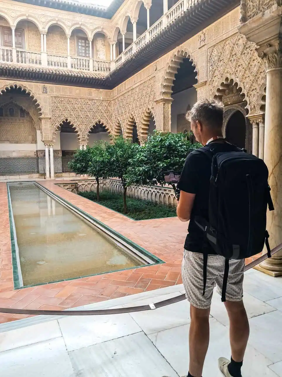 - Discover the Royal Alcazar of Seville: Get an Exclusive Early Access Filming an empty Palace of Pedro I in the Alcazar in Seville, Spain. Becki Rendell from TheSevilleGuide.com.