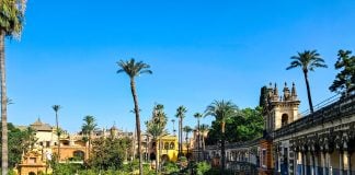 Discover the Royal Alcazar of Seville: Get an Exclusive Early Access The garden of the Alcazar in Seville, Spain. Becki Rendell from TheSevilleGuide.com.