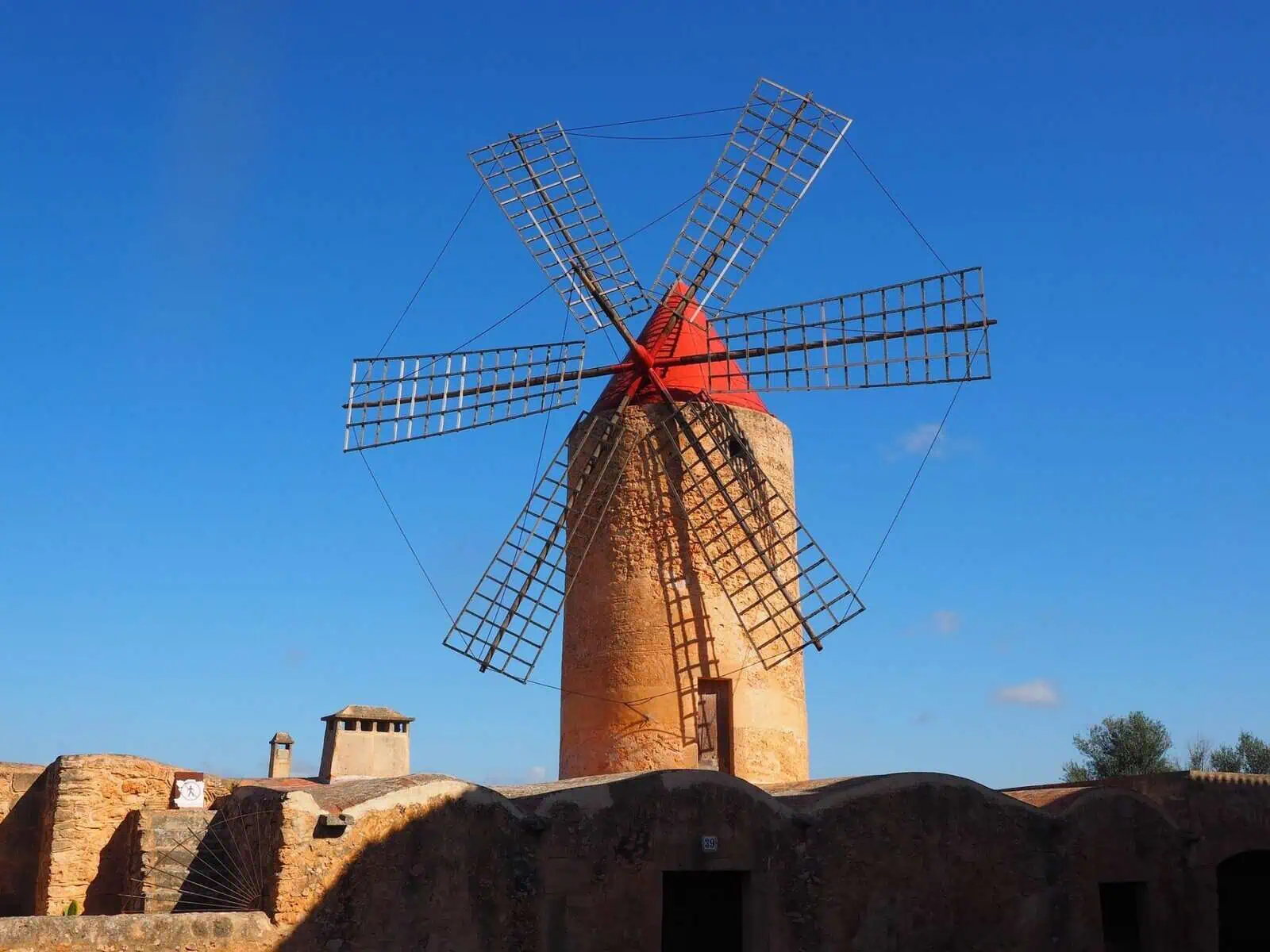Windmill in Mallorca, Spain.