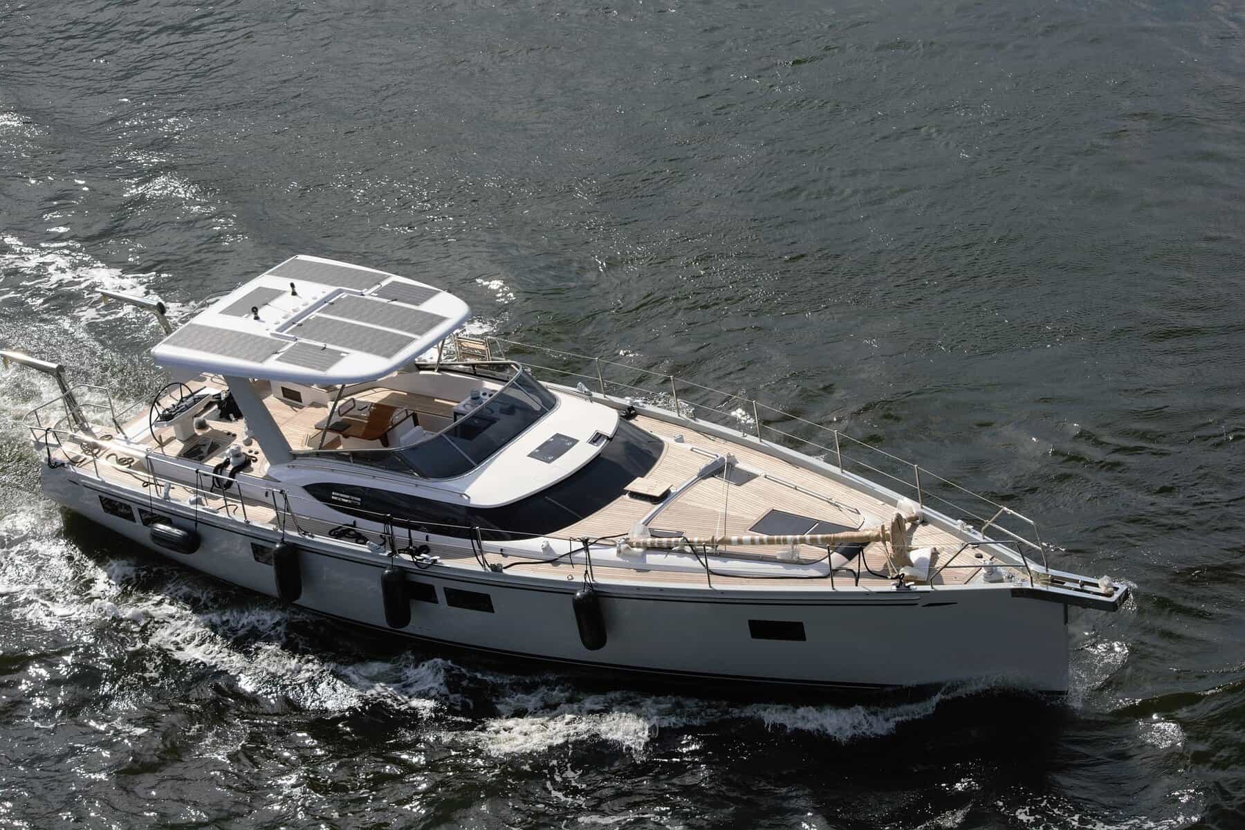 A cruising motor yacht