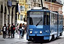 Stay Connected in Croatia: Why SimLocal’s eSIM is the Smart Traveler’s Choice A tram in Zagreb's city center, Croatia.