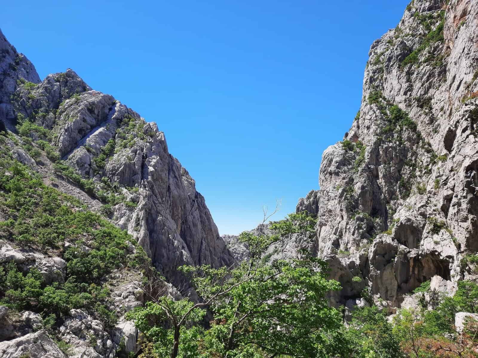 Hiking in Paklenica National Park in Croatia.