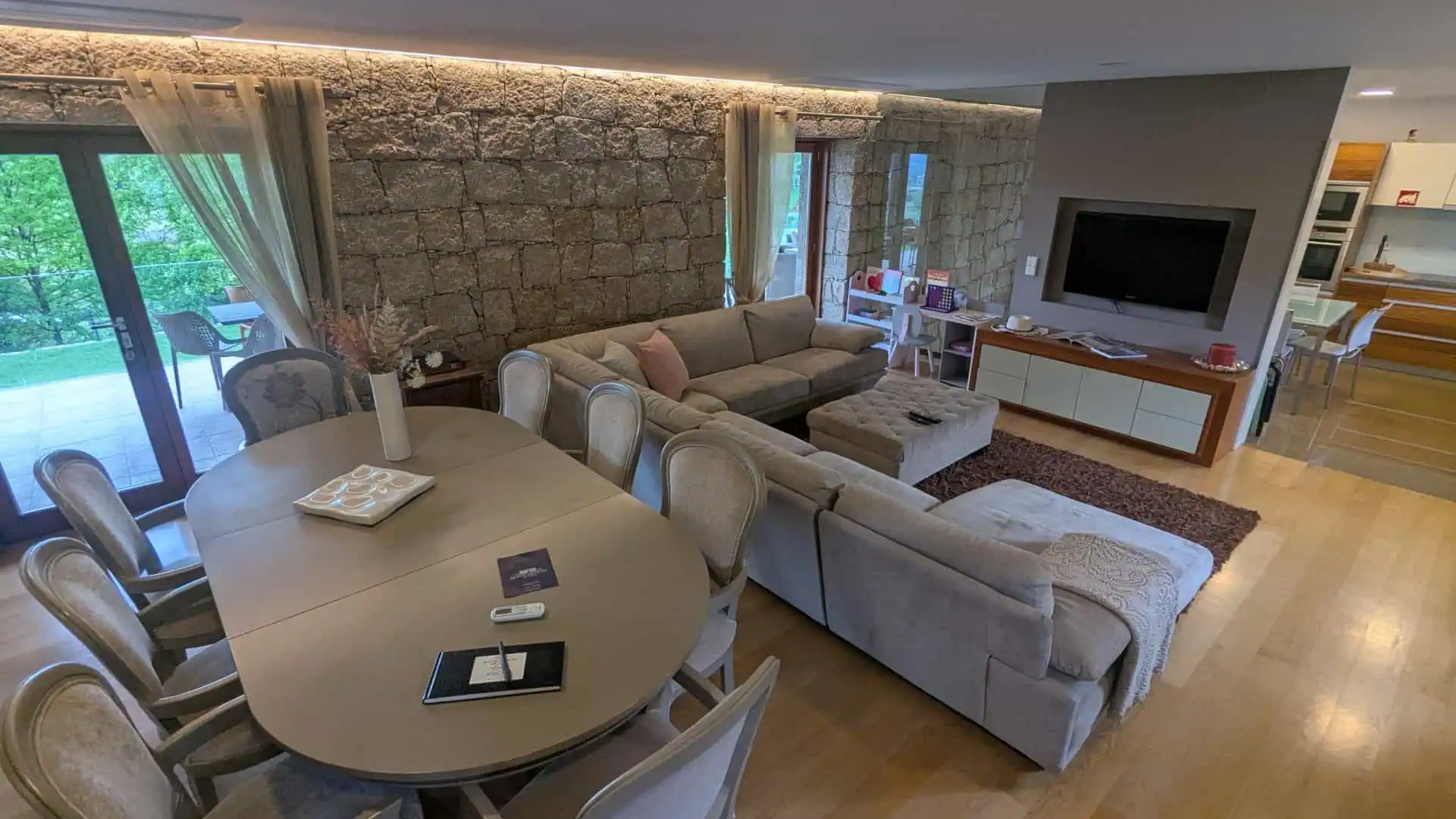 Living room at Quinta Picouto De Cima in Guimaraes, Portugal.