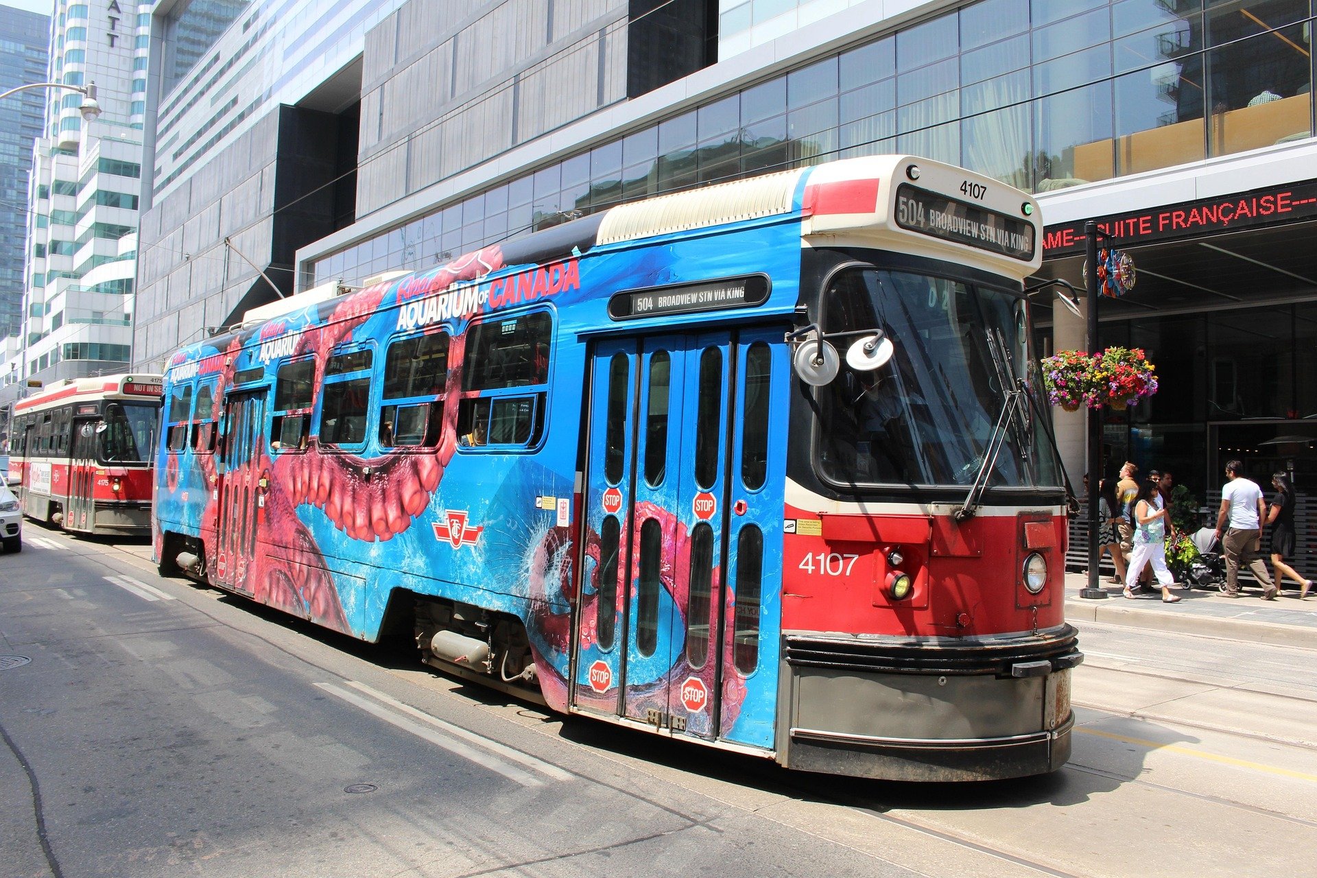 Streetcar in Toronto, Canada.