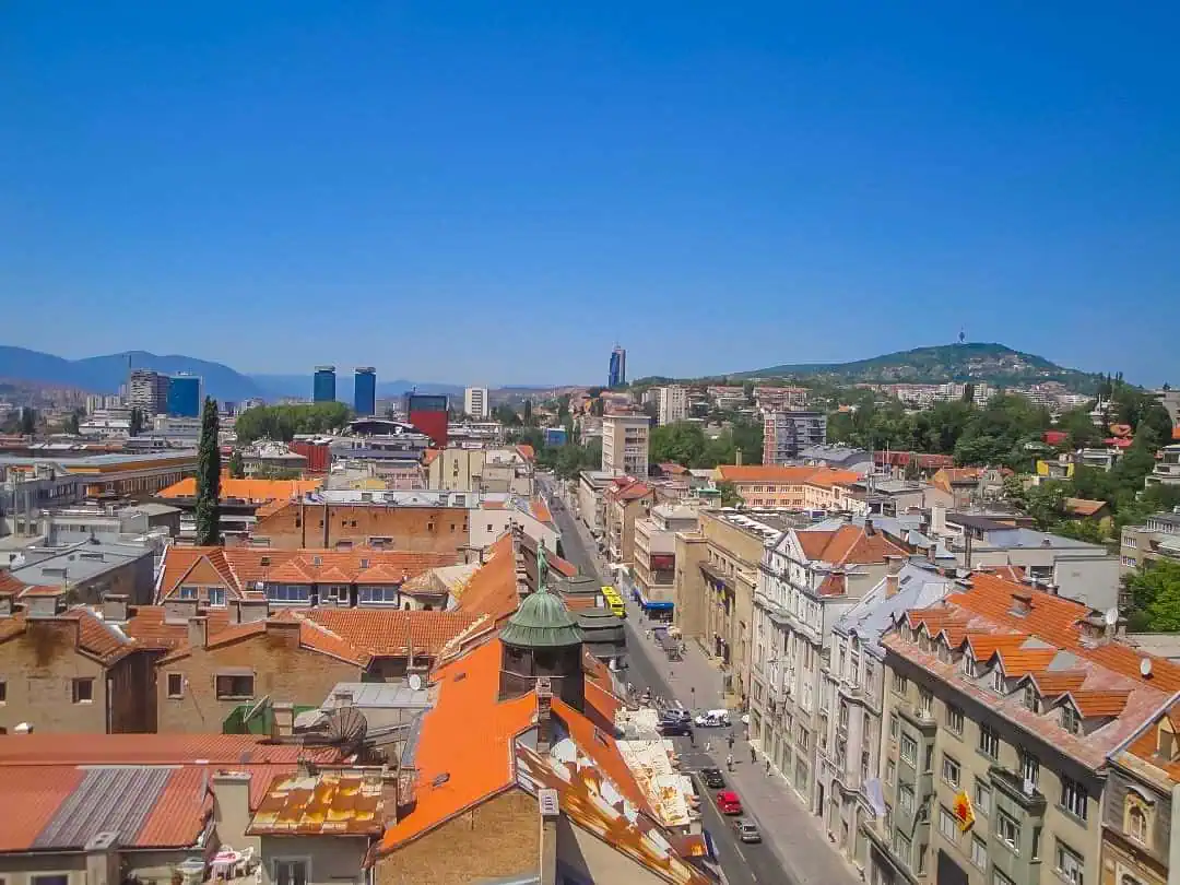 - 3-Day Sarajevo Itinerary: Culture, History, Nature Overview over Sarajevo, Bosnia Herzegovina.