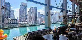 Discovering Bangkok and Phuket: A Journey Through Thailand’s Urban Energy and Coastal Paradise TRIBE Sky Beach Club in Bangkok, Thailand.