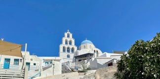 Medieval Santorini Villages: Where the Island Finally Slows Down Pyrgos Kallistis, Santorini, Greece - Church