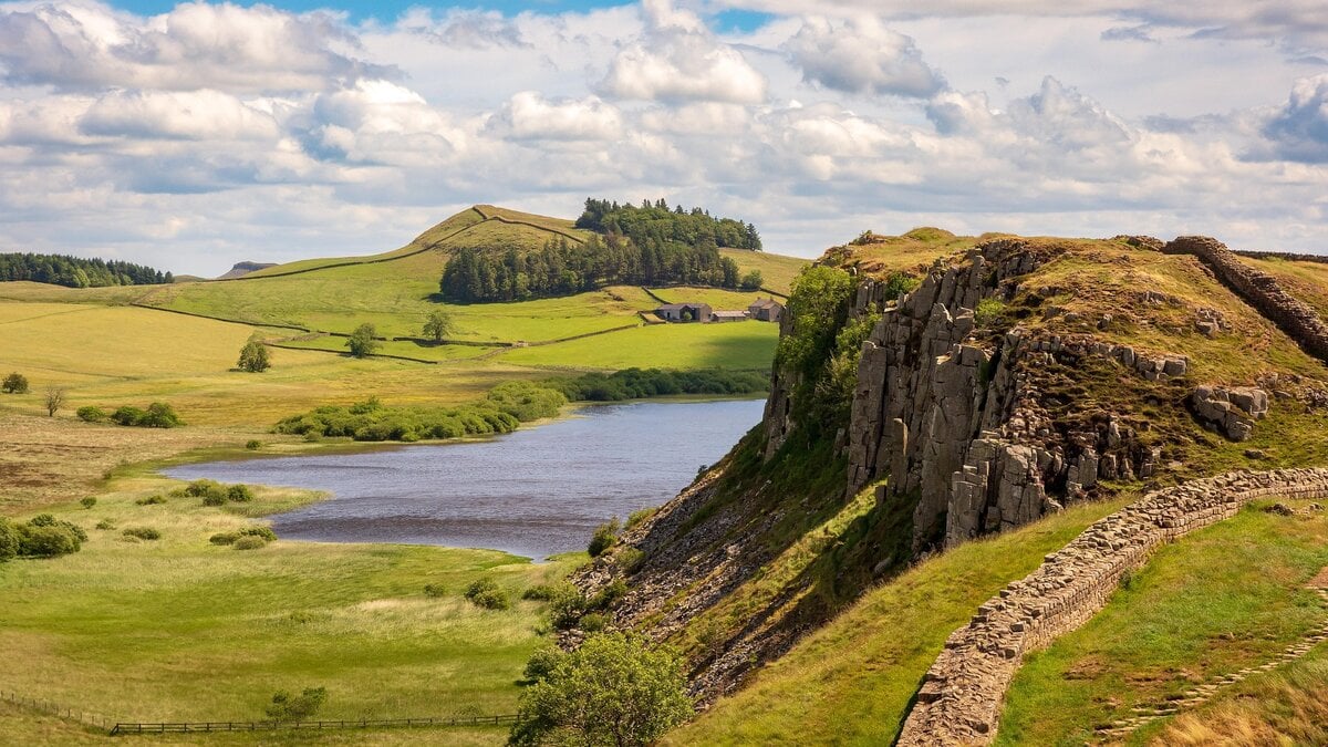 - Where the Roman Empire Ends: Walking Hadrian’s Wall’s Wildest Section Landscape at the Harian's Wall in Northumberland, UK