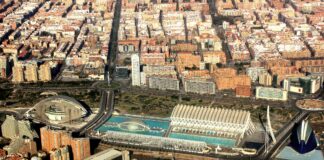 What Slowing Down in Valencia Actually Looks Like With Kids Aerial view of Valencia, Spain.