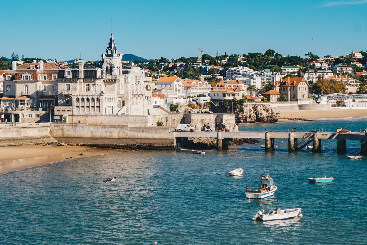 Cascais waterfront and beach near Lisbon, Portugal