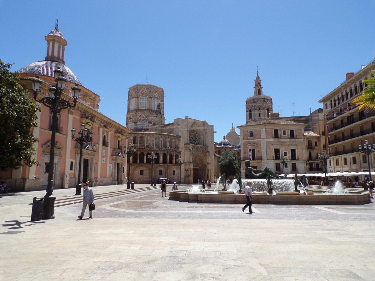 Square in Valencia, Spain.