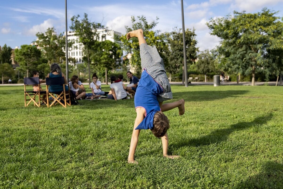 Parc de Glòries, a picnic spot in Barcelona, Spain