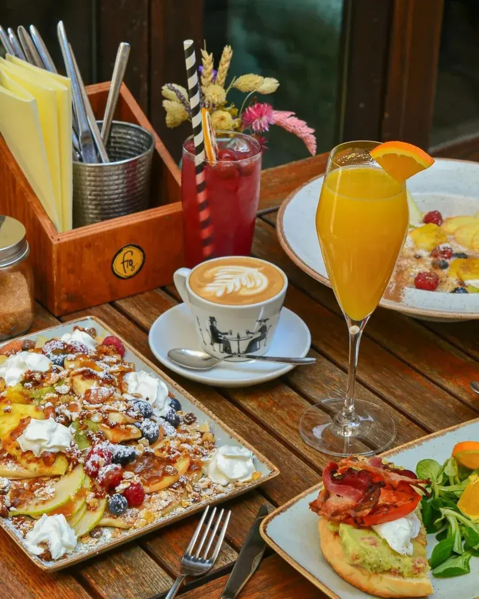 Brunch with California toast, granola bowl or sweet hotcakes at Fig Split, Croatia.