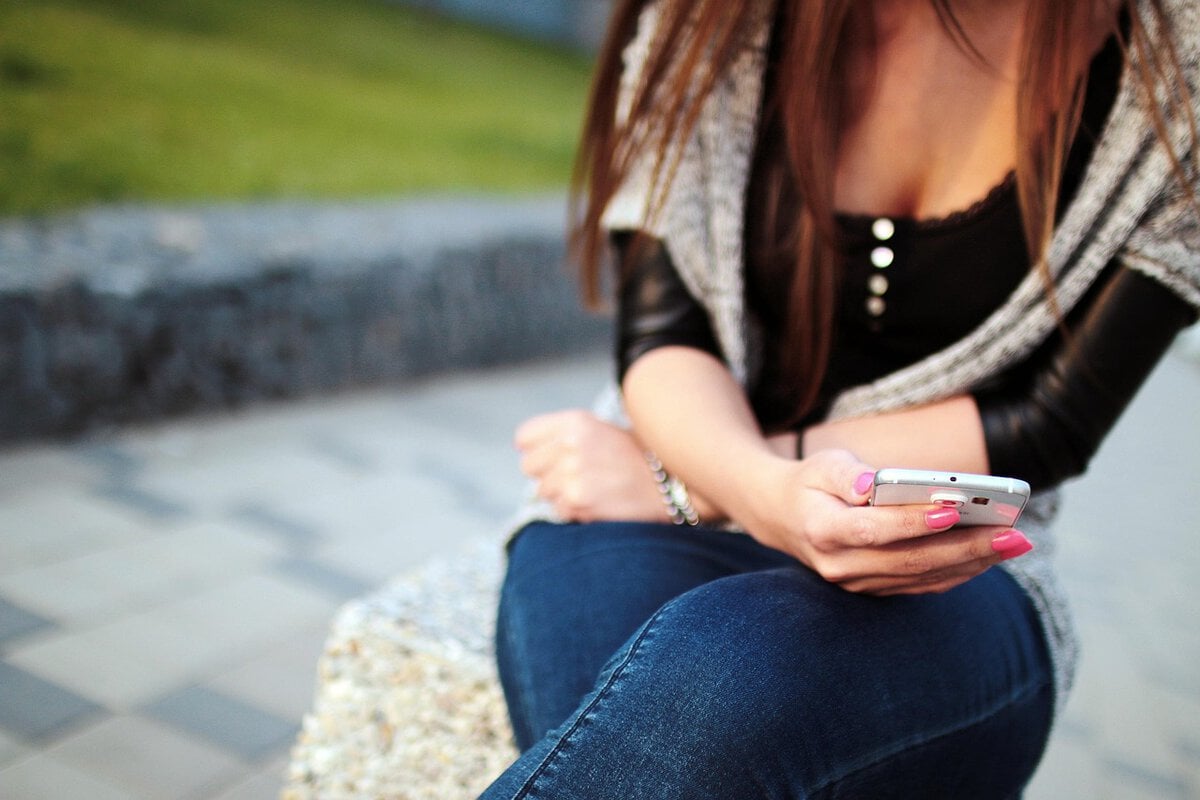Girl with a smartphone.