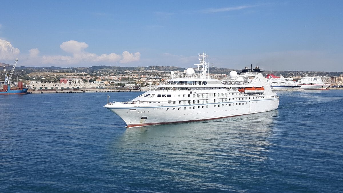 Port in Civitavecchia in Italy.