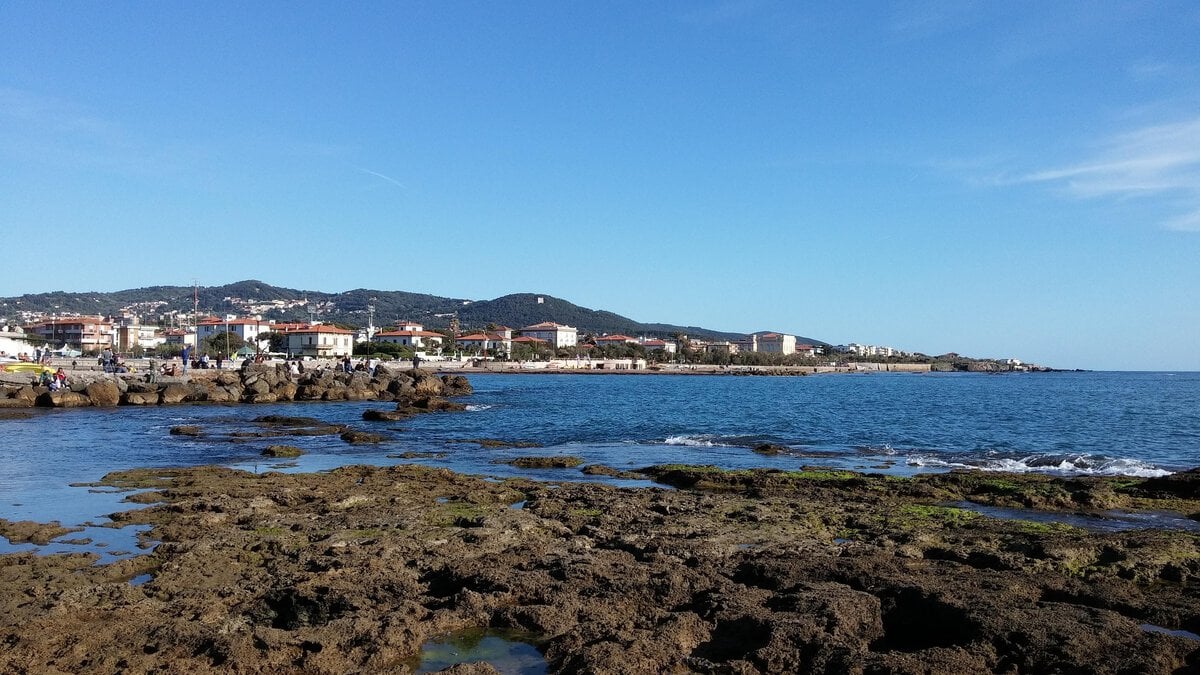 Sea in Livorno, Italy.